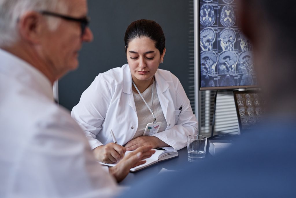 Female neurosurgeon.