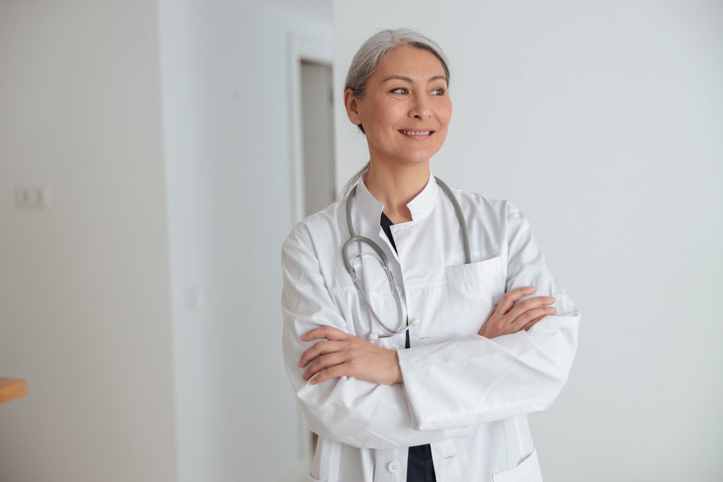 Matured woman doctor.