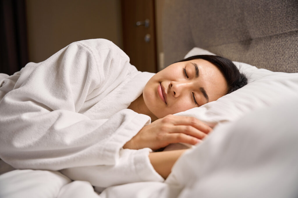 Woman sleeping peacefully.
